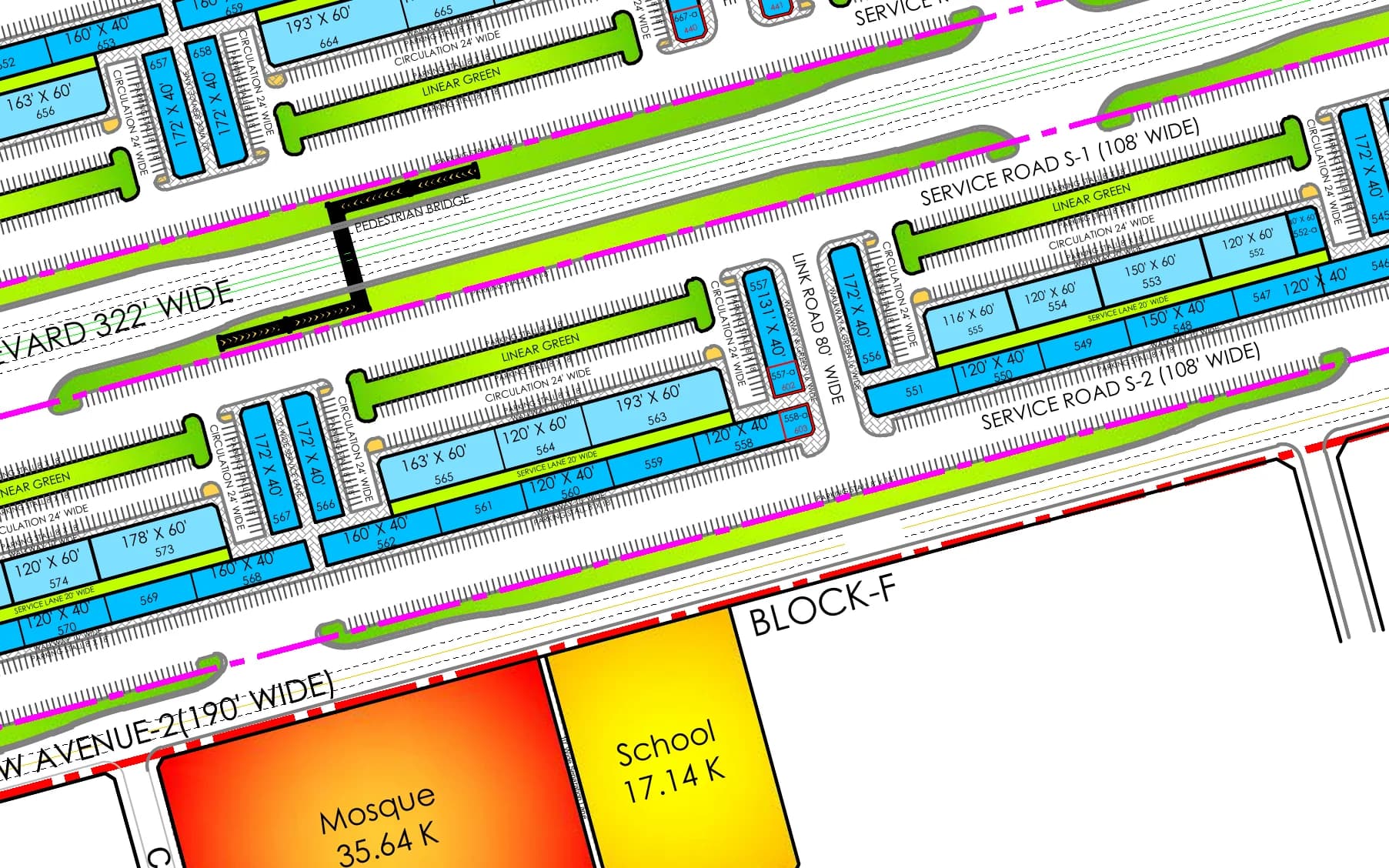 The developer’s site plan of Plot 563, Central Business District, Bahria Town Phase VIII