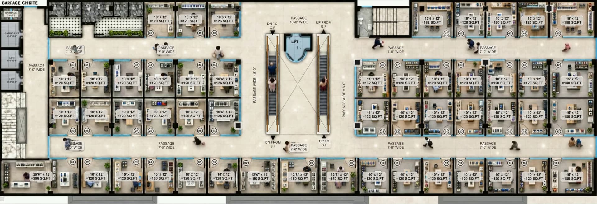 China Center second-floor plan – the developer’s drawing