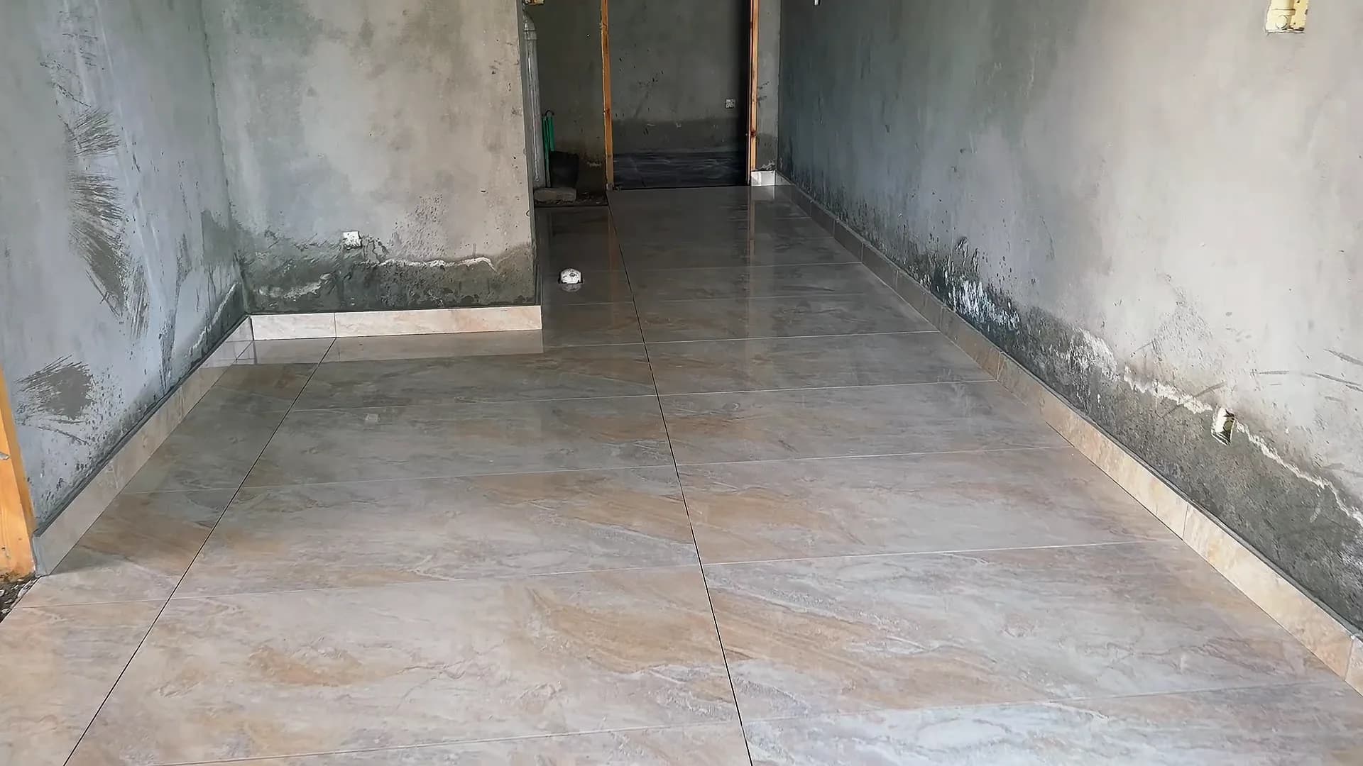 A tiled apartment interior on site